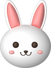easter bunny on png background