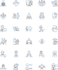 Dining table line icons collection. Modern, Rustic, Chic, Elegant, Minimalist, Wood, Glass vector and linear illustration. Marble,Round,Square outline signs set