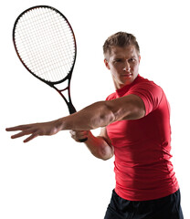 Young caucasian man tennis player