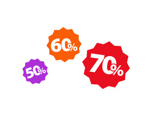 Discount Splashes - 50%, 60%, 70%