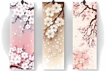 日本桜の栞 | cherry blossom bookmark Generative AI