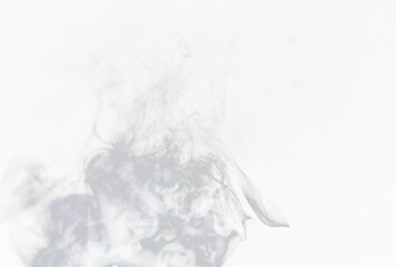 White, smoke and fog with steam isolated on png or transparent background with gas pattern and...