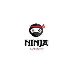 Obraz premium ninja gaming logo design for mascot or your game business, ninja combine with game controller logo