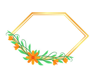 Floral Background with Frame Illustration