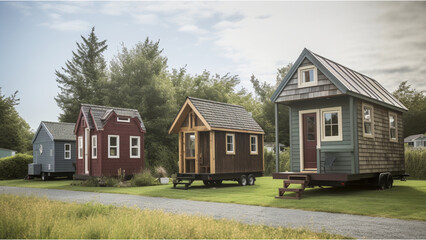 A place where Tiny homes gather, AI-generated