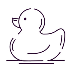 Isolated rubber duck toy Sketch icon Vector