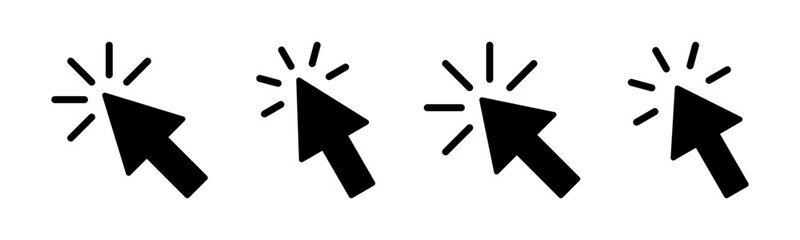 Click icon vector illustration. pointer arrow sign and symbol. cursor icon