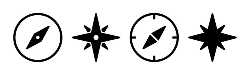 Obraz premium Compass icon vector illustration. arrow compass icon sign and symbol