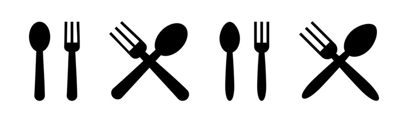 spoon and fork icon vector illustration. spoon, fork and knife icon vector. restaurant sign and symbol