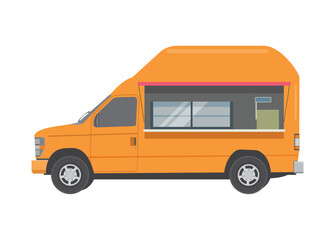Food truck. Simple flat illustration.
