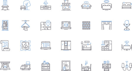 Fine arts line icons collection. Sculpture, Painting, Drawing, Printmaking, Photography, Ceramics, Architecture vector and linear illustration. Textiles,Calligraphy,Engraving outline signs set