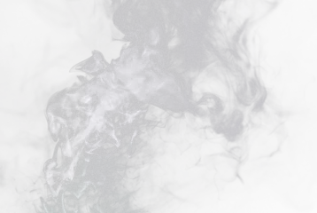 Fototapeten White, smoke and fog with mist isolated on png or transparent background with mockup space and vapor. Misty, smoky and incense burning with steam, smog and cloudy, spray or powder with texture © A. Frank/peopleimages.com