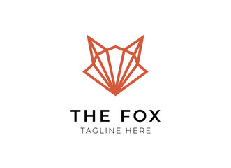 creative fox Animal Modern Simple Design Concept logo