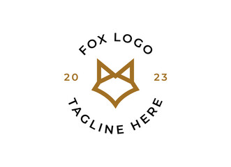 creative fox Animal Modern Simple Design Concept logo