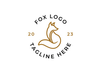 creative fox Animal Modern Simple Design Concept logo