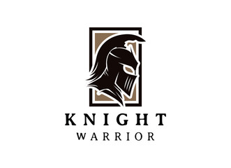 Spartan Knight Soldier, Greek Warrior Logo Design