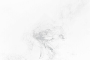 White, puff of smoke and fog, vapor isolated on png or transparent background with gas pattern and...