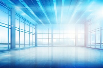 Fototapeta premium an Empty Room with Abundant Natural Light from Multiple Windows. Generative AI