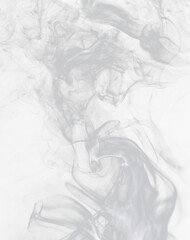White puff of smoke, vapor and fog isolated on png or transparent background, incense or fire burning. Steam, misty and foggy air with dry ice and powder spray, fumes and condensation with abstract