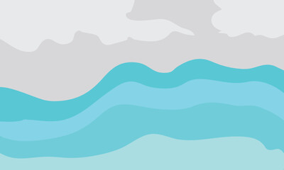 Blue water wave line deep sea pattern background