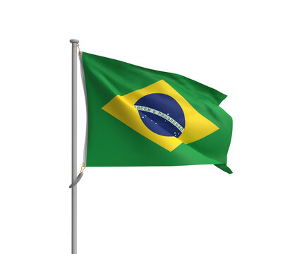 Brazil flag country national symbol sign brazillian background banner patriotism green blue graphic design freedom yellow color waving texture emblem government independence celebration festival 