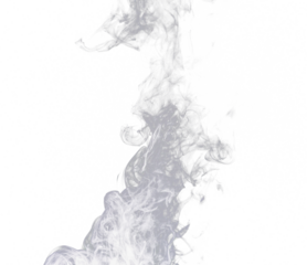 White puff of smoke, mist and fog isolated on png or transparent background, incense or fire burning. Steam, misty and foggy air with dry ice and powder spray, fumes and condensation with vapor