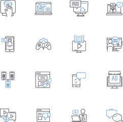Instrument line icons collection. Piano, Guitar, Trumpet, Saxoph, Drums, Violin, Cello vector and linear illustration. Flute,Clarinet,Ukulele outline signs set