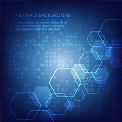 Abstract geometric background. Hexagons design. Illustration for Web Design, Poster, Brochure, Printing, Advertisement, etc.