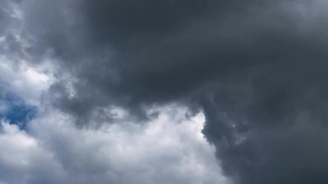 time lapse of cloud formation before heavy rains storm in wet season 