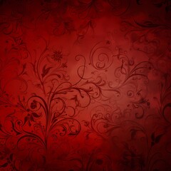 Happy Chinese new year luxury style pattern background vector. Oriental sakura flower gold line art texture on red background. Design illustration for wallpaper, card, poster, packaging, advertising
