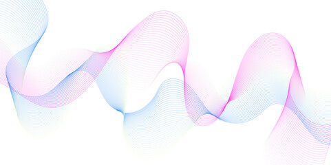 Abstract colorful blue, pink blend wave lines and technology background. Modern colorful flowing wave lines and glowing moving lines. Futuristic technology and sound wave lines background.