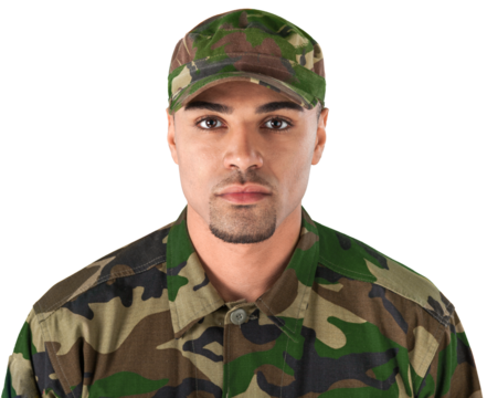 Confident Soldier in Uniform