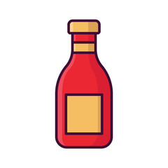 ketchup icon vector design template in white background