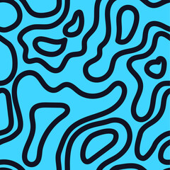 Seamless abstract pattern with curved lines, a maze. Design for fabric, Wallpaper, and cards .