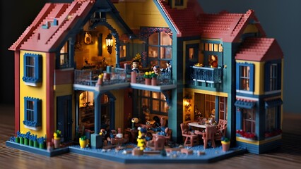Obraz premium doll house made from bricks