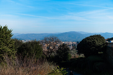 Panoramic view of the mountains of Italy.