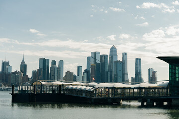 Fototapeta premium view of manhattan from new jersey, new york - sep 2022