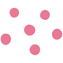 Red Hand Drawn Dot Scribble