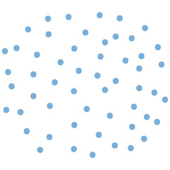 Blue Hand Drawn Dot Scribble