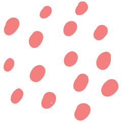 Red Hand Drawn Dot Scribble