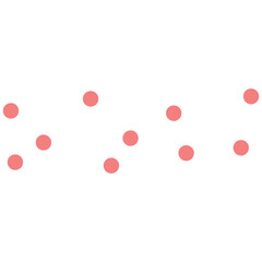 Red Hand Drawn Dot Scribble