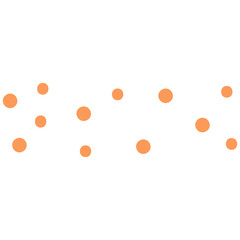 Orange Hand Drawn Dot Scribble