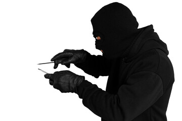 Portrait of a Thief Using Screwdrivers