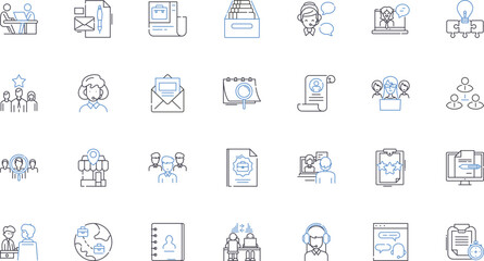 Human talents line icons collection. Creativity, Intelligence, Adaptability, Learning, Leadership, Empathy, Innovation vector and linear illustration. Analytical,Artistic,Athletic outline signs set