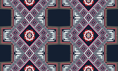 Geometric ethnic pattern vector background. seamless pattern traditional,Design for background, wallpaper, Batik, fabric, carpet, clothing, wrapping, and textile. Colorful ethnic pattern illustration