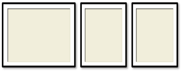 Fototapeta premium Isolated Blank Wall Frames on Transparent Background