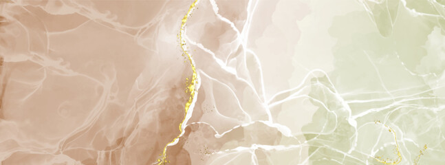 Fototapeta premium Elegant banner template design with color paint.