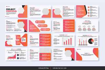Fototapeta premium Business presentation slides template Vector, Business slide with yellow and dark color, Corporate presentation slide for Business organization