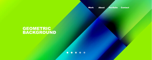 Abstract background - squares and lines composition created with lights and shadows. Technology or business digital template