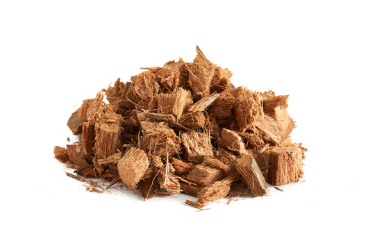 pile of coco fluff or coconut husk chip isolated on white background. heap of coco fluff or coconut husk chip isolated on white background. coco fluff or coconut husk chip isolated